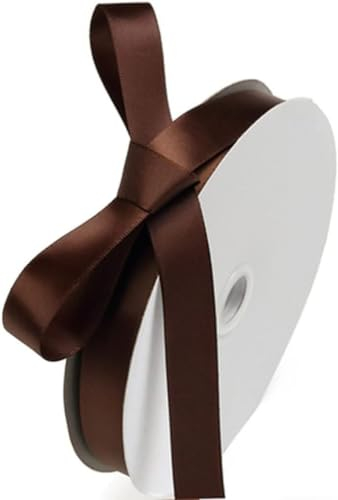 Stoffband, Bänder for Geschenkverpackungen, Satinband, Stoff, gewebtes Band, Paketherstellung, Basteln, Nähen, Verpackung, Band, Hochzeit, Haarband, dunkelgrün (Farbe: Bruin) (Farbe: Bruin) ( Color :