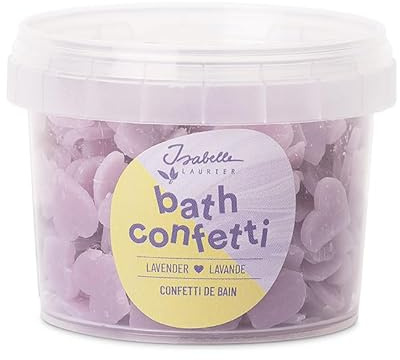 Isabelle Laurier - Coriandoli da bagno per bambini e adulti - Additivo da bagno con ingredienti naturali al 98% - Profumo di lavanda