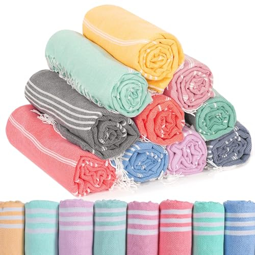 Antfuny Türkisches Strandtücher-Set für Erwachsene, Pool- und Badetuch, Yoga-Decke, übergroß, sandfrei, schnell trocknend, leicht, extra groß, schnell trocknend, Reisehandtücher, Campingdecke, Urlaub,