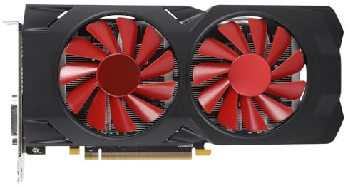Scheda Grafica da 8 GB, Scheda Grafica da Gioco RX580 256 Bit GDDR5, Scheda Video da 8 Pin 1286 MHz 7000 MHz per Giochi su PC, Uscita HDMI DP, PCI Express 3.0 con Doppia Ventola