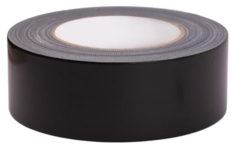 MIVOS Cinta adhesiva universal - 50 m x 48 mm - Negra - Cinta adhesiva de tejido para reparar, aislar, fijar, embalar, sellar - para interior y exterior - MAde IN EU