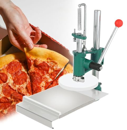 pealiritansemen Pizza Press Machine, Pizza Forming Machine, Heavy Duty Manual Stainless Steel Press Plate, Pizza Dough Manual Pastry Press Machine, For Puff Pastry, Sheet,13cm