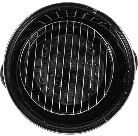 Yardenfun Enamel Roaster Pot for Roasted Sweet Potato Household Cooking Pan Lid Multi-function Enamel Cookware for Outdoor Bbq