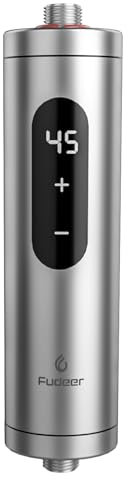 Mini Electric Instant Water Heater for Sink, Stainless Steel On-Demand Hot Water Water Heater Under Sink, 5500W 220V Point-of-use Compact Water Heaters for Home, Kitchen, Bathroom, Garage(Under Sink)