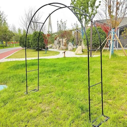 WCQSYY 1.40/2.30M Haut Arche De Jardin Arceau À Rosiers Treillis pour Plantes Grimpantes Arche De Mariage Extérieur 1.20M 1.40M 3.0M 3.50M Largeur,Noir,W1.4M*H2.3M