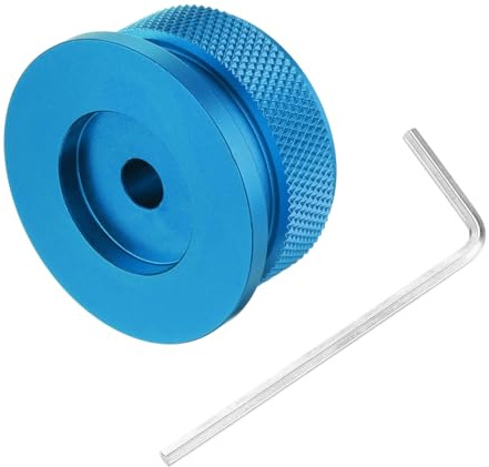 QUARKZMAN 1 Stück Gitarrenknöpfe Metall, Audio-Knopf Drehknopf 6mm x 38mm x 20mm Potentiometer Knöpfe mit Madenschraube für E-Gitarre Bass, Blau