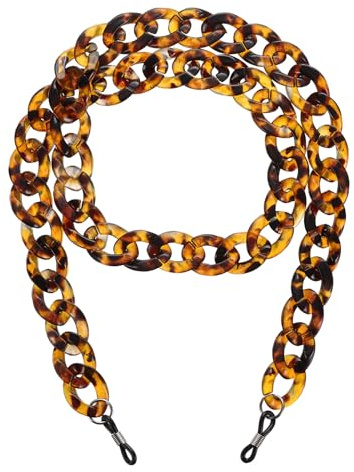 QUARKZMAN Brillenketten für Frauen, Acryl Brillenhalter Ketten Verstellbare Sonnenbrillen Halterungsketten Perlenkette Halter Anti-Verlust Band für Sonnenbrillen, Klar Weiß
