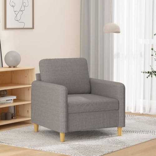 Xichuzi Sessel Taupe 60 cm Stoff, Fernsehsessel, Kinosessel, Lesesessel, Tv Sessel, Ohrensessel, Armsessel, Seselstuhl Wohnzimmer - 359469