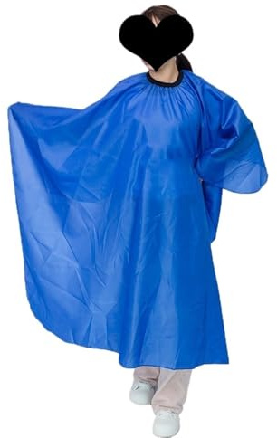 Capo Barbiere Mantella da barbiere Mantella da taglio di capelli grande Mantella da taglio regolabile con chiusura a scatto Mantella colorata Stilista Grembiule da parrucchiere Per Barbiere(Blue)