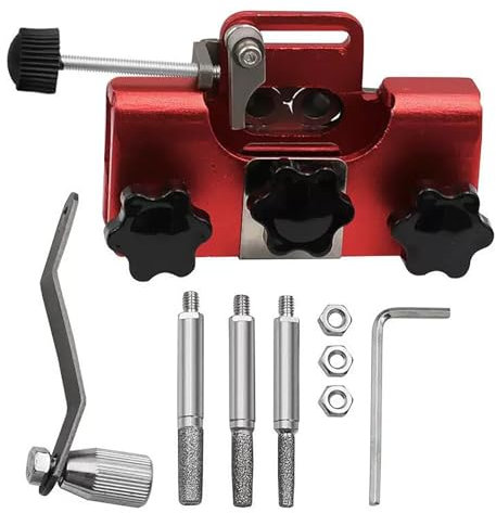 Uclac Afilador de motosierra, afilador de motosierra portátil, herramienta de afilado de cadena eléctrica de manivela para sierra, leñador, trabajador de jardín