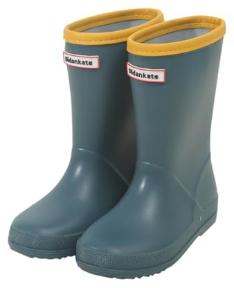Botas de agua antideslizantes para niños y niñas, botas de lluvia unisex para niños, botas para niños pequeños 11, Navy, 31 EU