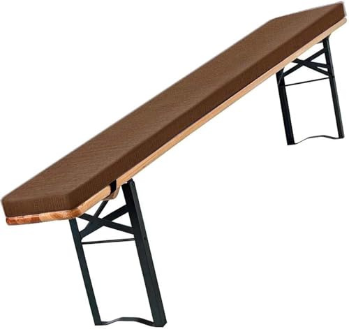 Padded Bench Cushions for Beer Gardens Outdoor Events - Non-Slip Linen Cotton Seat Pads with Buckle & Zipper 220x40x3cm Perfect for Parties & Picnics