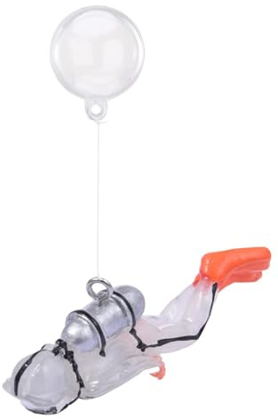Jubilofex Décorations flottantes pour aquarium - Glow-in-The-Dark Fish - Petit modèle - Décoration d'aquarium - Petit plongeur miniature pour l'eau