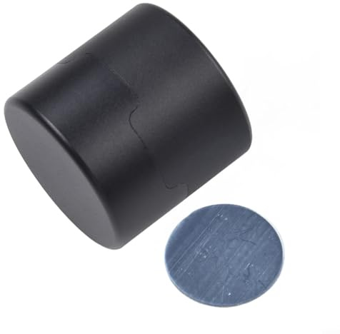 Oniissy Billard-Kreidehalter für Pool- und Snooker-Queues, magnetisches Gehäuse aus Aluminiumlegierung mit Feuchtigkeitsschutz, kompaktes 32-mm-Design für Rot, Schwarz, Grün, Grau, Blau (schwarz)