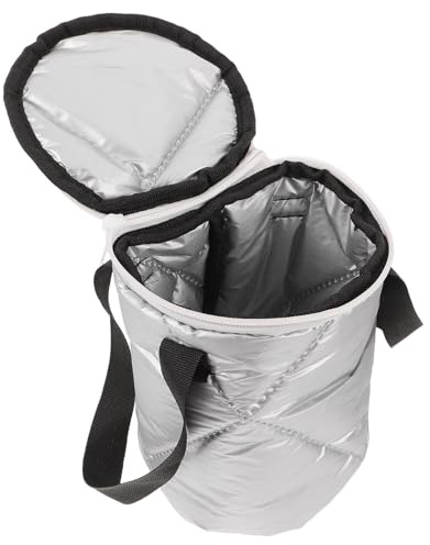 MOTHNUR Bolsa Térmica Redonda Portátil Aislante para Comida Caliente y Fría Bolsa de Almuerzo para Trabajo Escuela Picnic y Viaje Funda Térmica para Recipientes Redondos Aislada