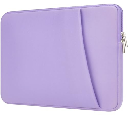 HEDUGO Laptop Sleeve Case with Zipper Accessory Pocket Compatible with 15 to 16 inches MacBook Air/Pro Padded Computer Pouch Cover Shockproof Protective for 15” to 16” Laptop/Chromebook/Tablet, Purple