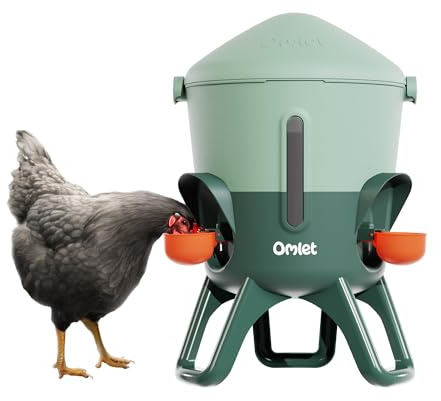 Omlet Isolierter Wasserspender für Hühner 5,5 Liter | Automatische Geflügeltränke für Hühner | Sauberes Trinkwasser | BPA-frei | Anti-Sitzkuppel | Schalen und Trinknippel inbegriffen | Salbeigrün