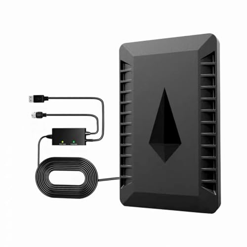Zimmerantenne DVB-T/DVB-T2 Antennen mit Verstärker Innen,650+KM Digitale DVBT2 Antenne außen Zimmerantenne für Fernseher mit Großer Reichweite-Geeignet für 4K 1080p & Alle TV-Geräte-10M Koaxialkabel