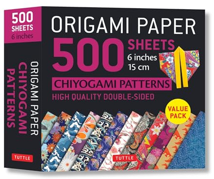Origami Paper 500 sheets Chiyogami Designs 6 inch 15cm: High-Quality Origami Sheets Printed with 12 Different Designs: Instructions for 8 Projects Included