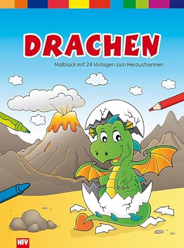 Drachen: Malblock mit 24 Vorlagen zum Heraustrennen