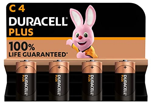 Duracell Plus MN1400 Alkaline C Batteries - 4-Pack