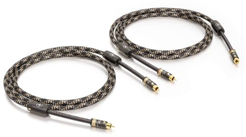 VIABLUE NF-S1 Silver Quattro Cinchkabel * Analog/NF * Audiokabel * Pair * 1 Paar * 4-Fach Abschirmung * Verzinnte OFC Litzen * T6s Cinchstecker (RCA) * Ferritfilter * 800 cm * 8.0 m