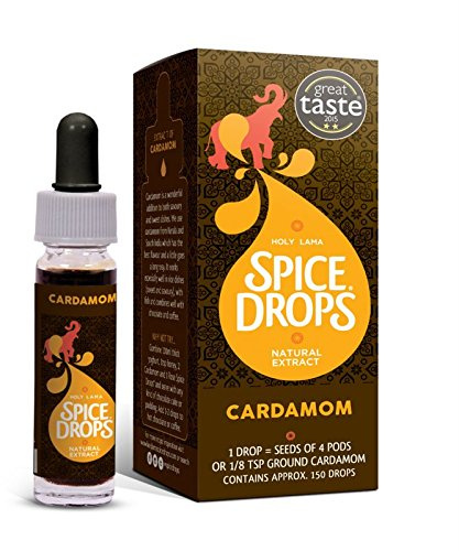 Holy Lama Spice Drops Cardamom Extract - Great Taste Award. Natural Cooking Ingredient, Savoury, Sweet or Drinks Recipes 2 x 5ml Bottles