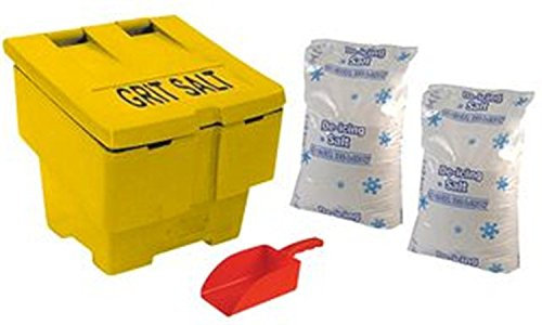 Other 50kg Yellow Grit Bin Kit with Rock Salt and Scoop