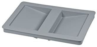 Hailo Eimerdeckel 1068589 | für Abfallsammler Kunststoff hellgrau | Inneneimer Deckel 210x138x14mm | Passend Systeme wie Tandem, Cargo Basic und Rondo | Praktischer Deckel mit Griffmulde