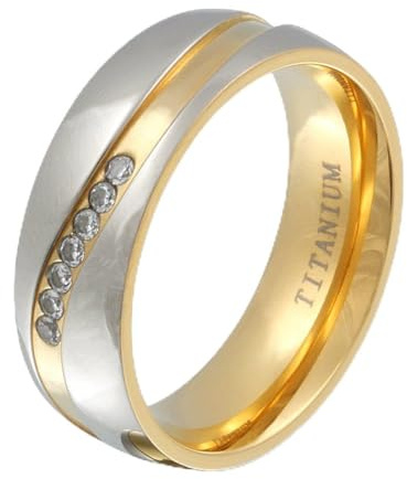 Juwelier Schönschmied - Damen Titanringe Trauringe Eheringe Almada Titan Zirkonia T11Dac