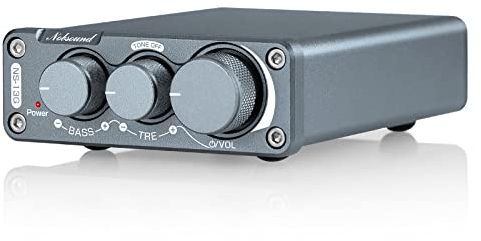 Nobsound NS-13G Hi-Fi Stereo Amplifier 2 Channel Audio Receiver, Mini Class D Integrated Power Amplifier for Speakers, 100W×2 TPA3116 Chip, with Treble Bass Control