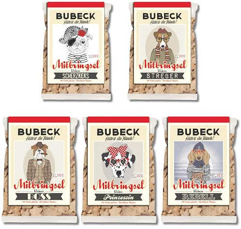 Bubeck Hipster-Edition Hundekekse (5x210g) – Lamm & Amaranth | Getreidefreies 5er Set (1,05kg) | Mono-Protein | Steinofen-Tradition seit 1893