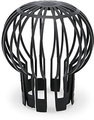 EKNA Fallrohr Laubschutz - 4x Dachrinnen Fallrohrschutz - Regenrinnen Schutz aus Kunststoff - Dachrinnenfilter Fallrohre rostfrei - Einfache Montage & Reinigung! Ø13 x H 14,5cm (4er-Set)