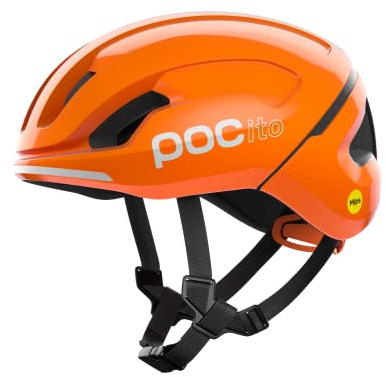 POC POCito Omne MIPS – Casco Infantil con MIPS Evolve, ventilación Ligera, Ajuste 360°, Colores Fluorescentes y Detalles Reflectantes para Seguridad en Ciclismo