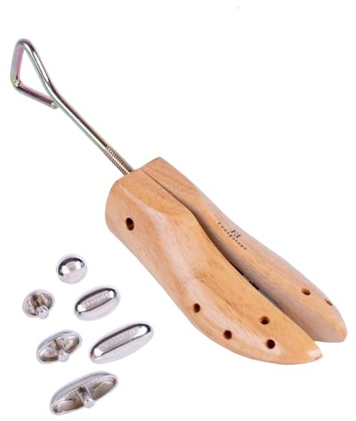 FootFitter Best Professional One-Way Shoe Stretcher, Heavy-Duty Wooden Stretching Tool to Loosen & Expand Tight-Fitting Shoes