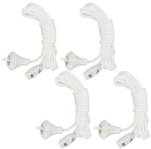 SZXMDKH 4pcs White Light Pull Cord String with Connector for Ceiling Switches Bathroom Light