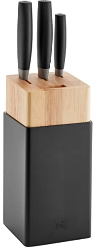 ZWILLING Messerblock Now S, 4 Stück, 3 Messer, Spezial-Edelstahl, Kunststoffgriff, schwarz [Made in Germany]