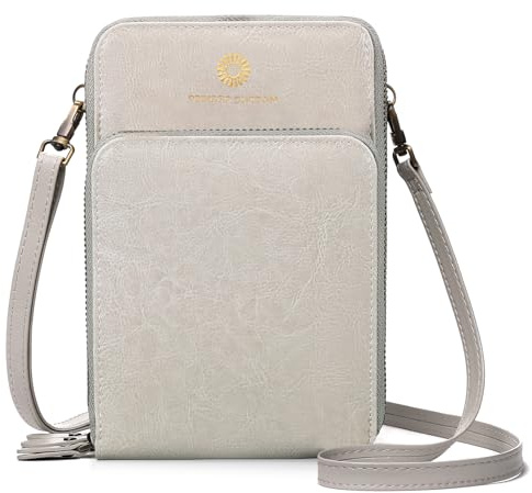 SENDEFN Handytasche zum Umhängen - Handy Umhängetasche Damen Handytasche Leder Handytasche mit Geldbörse zum Umhängen mit Kartenfächer Abnehmbar Schultergurt für Handy