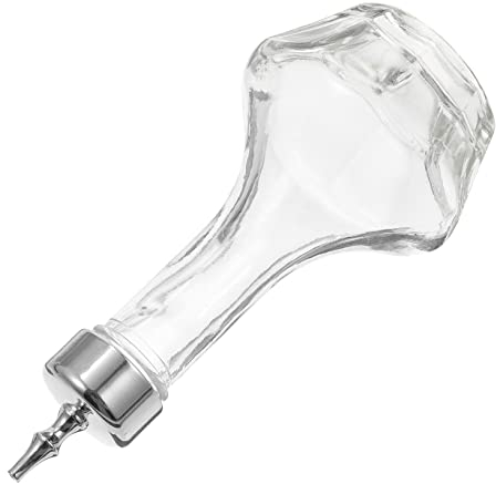 Veemoon Cocktail Shaker Glass Drip Bottle 50ml Silver Bar Bartender Tool Sturdy Glass for Professional and Home Bar Use Practical Mixing Accessory