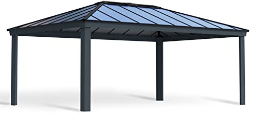 Canopia by Palram Carport Bausatz Colorado 14x20 612 x 425.5cm Doppelcarport Polycarbonat in Anthrazit für PKW aus rostfreiem Aluminium