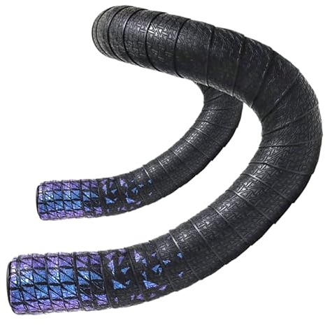SQUALO Ultra Light Bike Handlebar Tape, EVA Bicycle Bar Tape for Road Bike Gravel Bike Cycling Handlebar Wrap with Bar End Plugs (Chameleon)