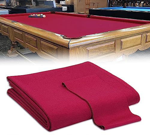 Biljardduk biljardbord filt, snabb biljardduk, sportspelsduk, bordsbollsduk för 7/8/9 fot mattremsor Bar Hotel Professionell slitstark biljardduk, 3 färger för val 9ft red