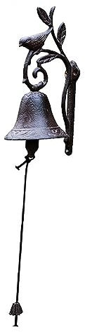MagiDeal Cast Iron Bird Doorbell Cast Iron Dinner Bell Antique Decorative Manually Shaking Bird Door Bell Entry Door Wall Home Garden Decor