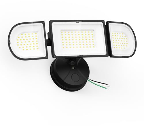 SZPOWER 150W Flood Lights Outdoor Waterproof IP65, Exterior LED Floodlights with 3 Adjustable Heads, 15000LM Super Bright Security Lights Fixture, Outside Lights for House, Backyard