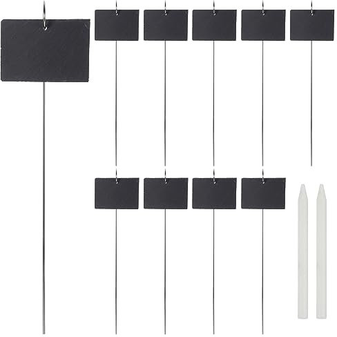 ifundom 1ensemble Étiquettes De Plantes Inoxydable Plaques Et Piquets Pour Identification De Fleurs Et Jardins Outils De Jardinage Légers Et Pratiques