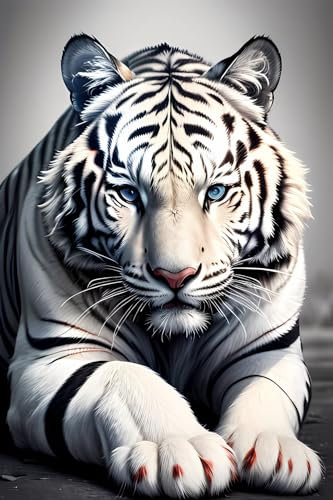 Diamond Painting Tier Tiger DIY 5D Diamant Painting Bilder 30x50 cm Full Drill Mosaik Bastelset Kinder Malen Nach Zahlen Erwachsene Große Diamant Malerei Crystal Art for Home Wall Decor Gifts j 57