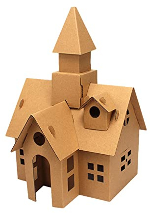 Holdes Spielhaus aus Weihnachtskarton | Spielhaus aus Karton | Paper Toys DIY Making, Crisp KT Board, kultiviert praktische Fähigkeiten, Konzentration, Geduld und Fantasie, für
