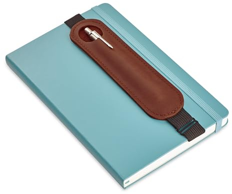 MAKYN Verstellbarer Stifthalter aus Leder für Tagebücher, Notizbücher, Planer, Bücher, Federmäppchen (Cognac)