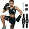 Bauchmuskeltrainer EMS Trainingsgerät Arme Beine, Anzeige des Kalorienverbrauchs Aluminiumblech Muskelstimulator Sicher Effektiv Schneller EMS Trainingsgerät Ganzkörper Muskeltrainer für Männer Frauen