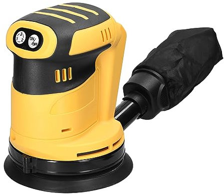 125mm Brush Motor Cordless Orbital Sander Wood Grind Tool Electric Car Polisher Multifunctional Wood Metal Polishing Grinding Sanding Hine 3 Speed Adjustable Orbital Sander for 20V Battery